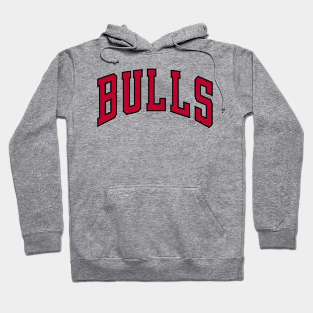 BULLS Basketball logo Hoodie by Buff Geeks Art